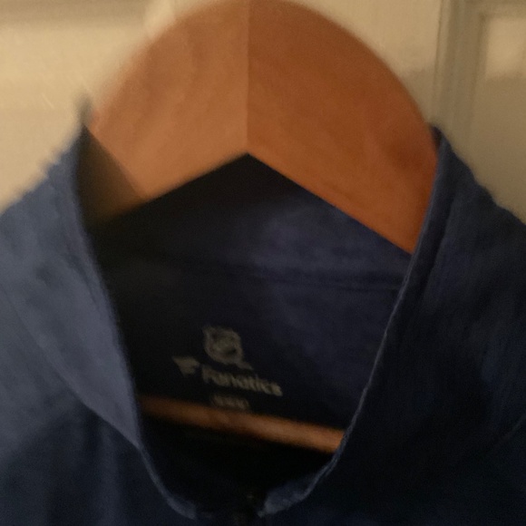 Toronto Maple Leafs Fanatics Men’s Blue long sleeve zip blue M medium - Picture 3 of 3